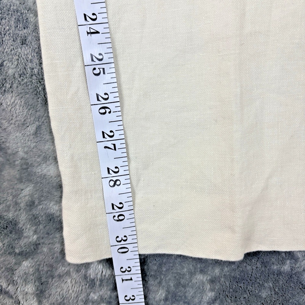 Talbots Woman‎ Womens Linen Pants Straight Leg Lightweight Classic Fit Beige 20W - Picture 10 of 13